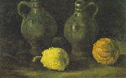 Vincent Van Gogh Still life with two jugs and pumpkins oil painting reproduction